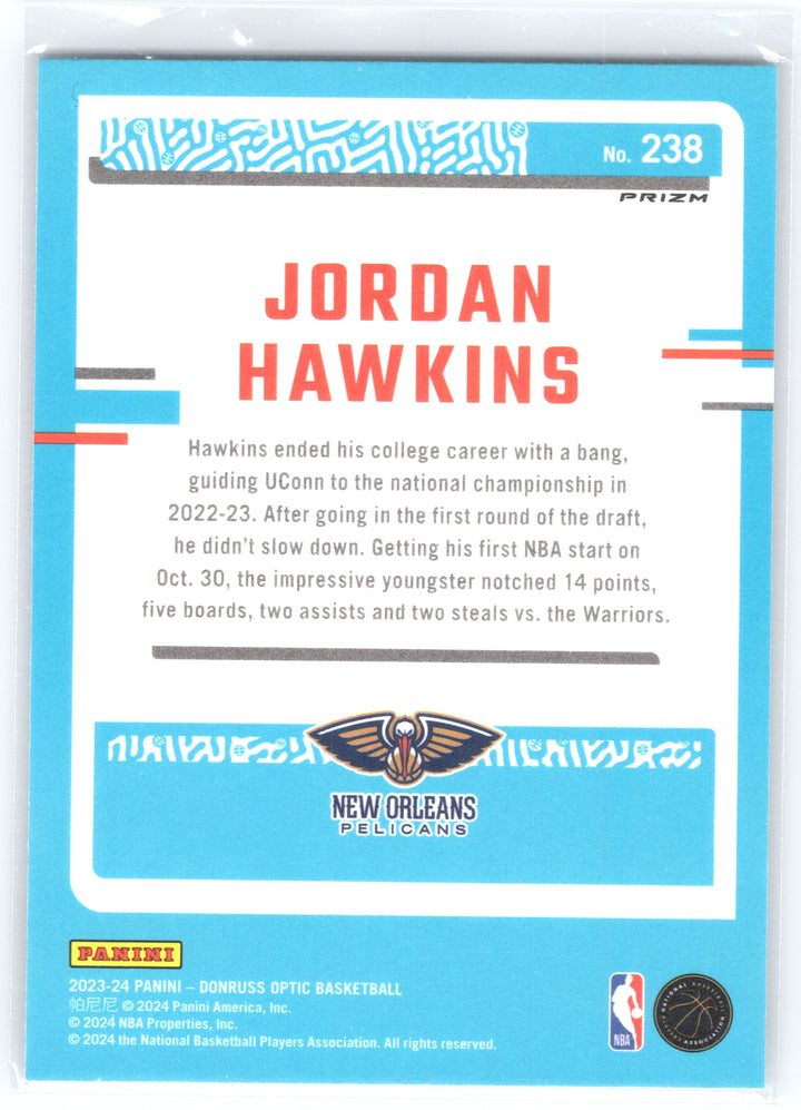 2023-24 Donruss Optic #238 Jordan Hawkins Holo