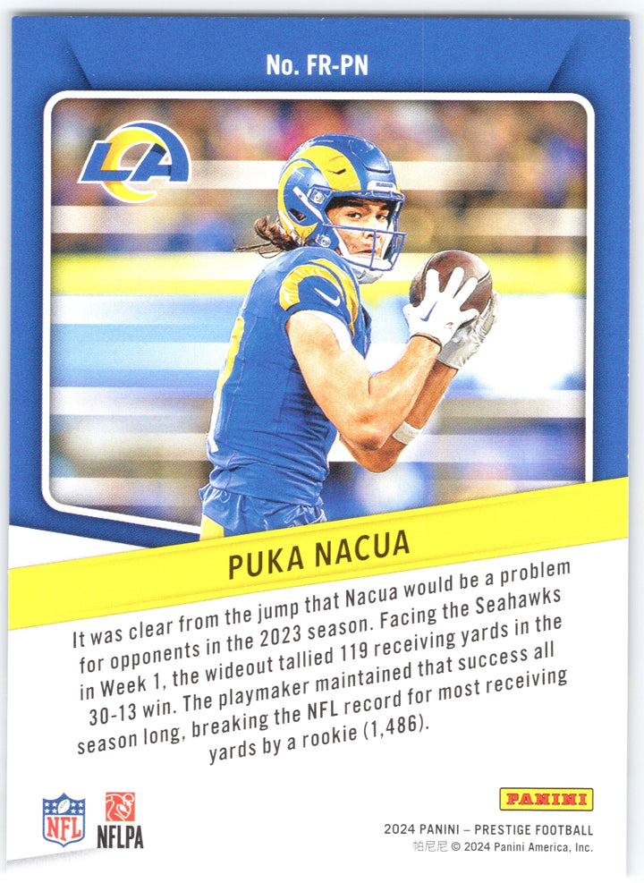 2024 Panini Prestige #FR-PN Puka Nacua For the Record