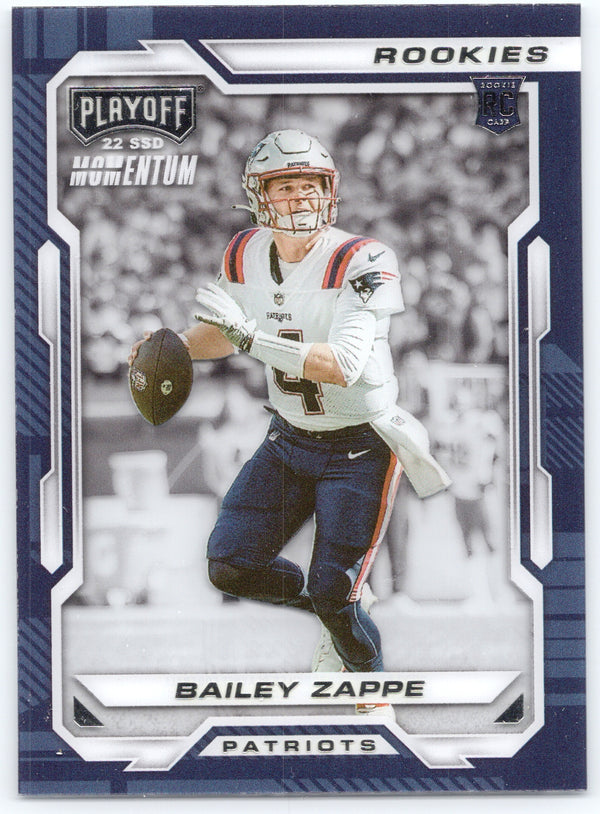 2022 Panini Chronicles #PMR-26 Bailey Zappe Playoff Momentum Rookies