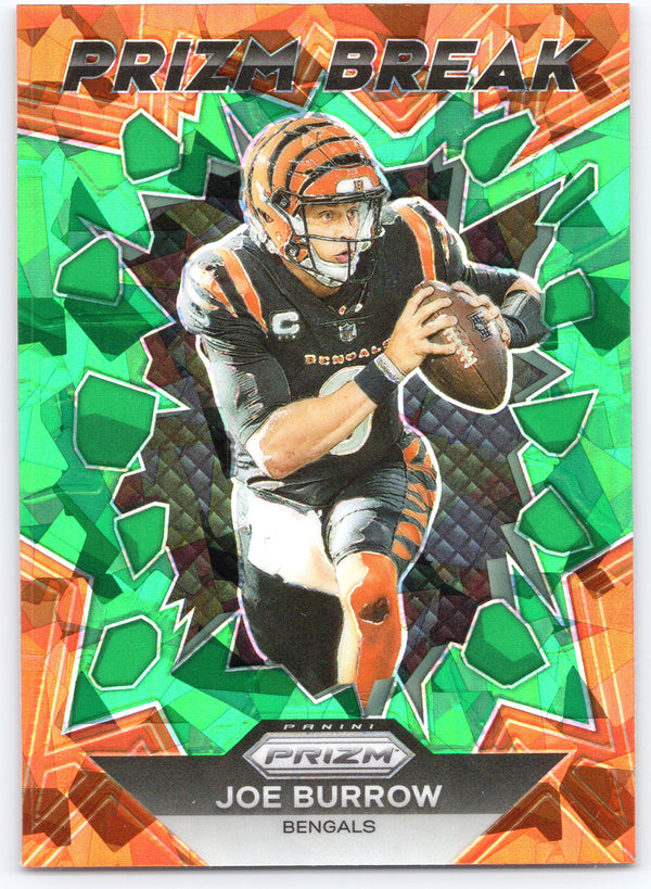 2023 Panini Prizm #PB-1 Joe Burrow Prizm Break Prizms Green Ice