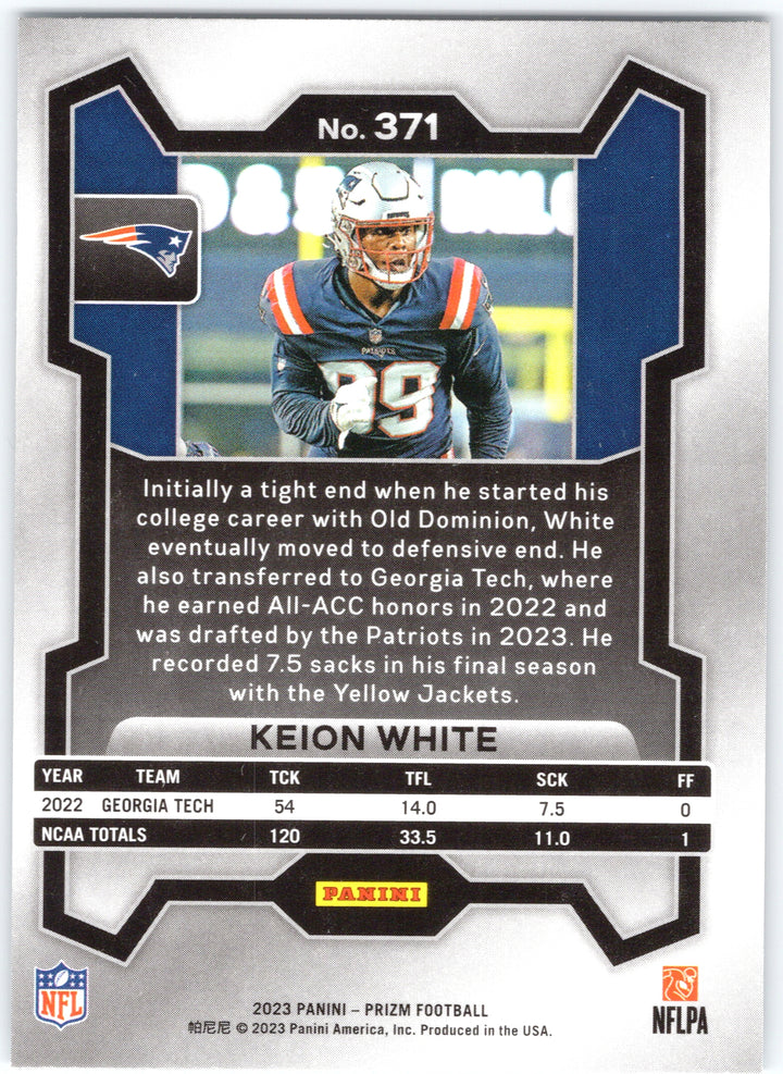 2023 Panini Prizm #371 Keion White