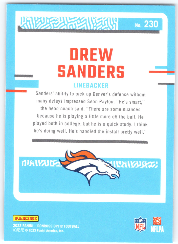 2023 Donruss Optic #230 Drew Sanders