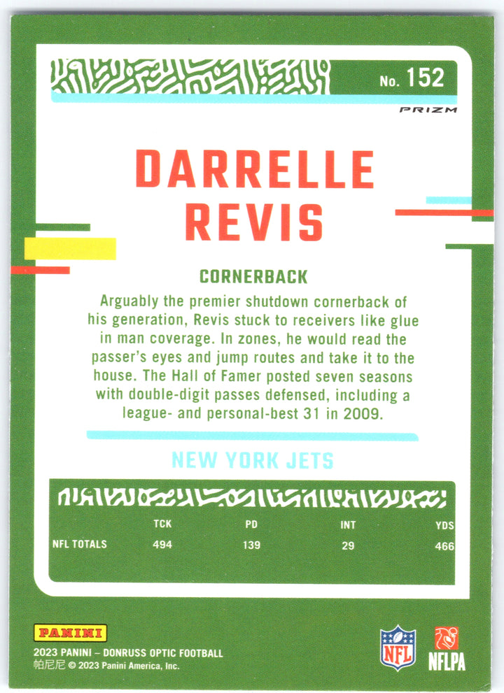 2023 Donruss Optic #152 Darrelle Revis Blue Stars