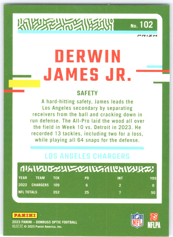 2023 Donruss Optic #102 Derwin James Jr. Blue Stars