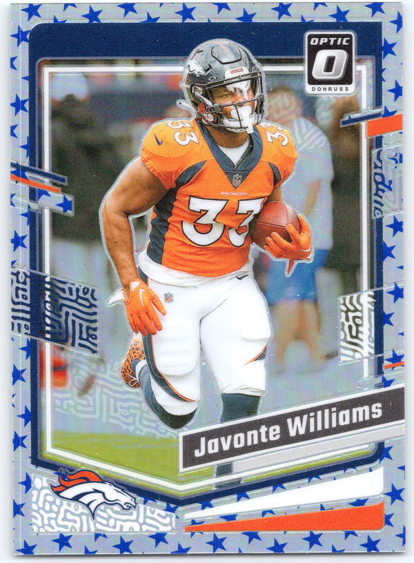 2023 Donruss Optic #54 Javonte Williams Blue Stars