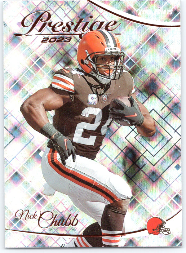 2023 Panini Prestige #76 Nick Chubb Xtra Points Diamond