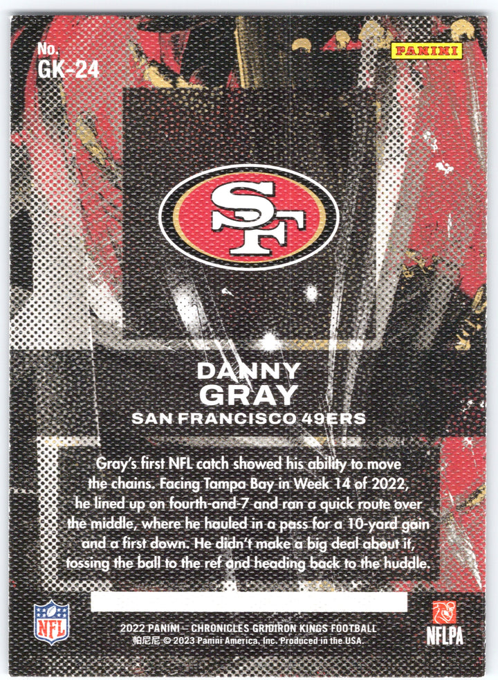 2022 Panini Chronicles #GK-24 Danny Gray Gridiron Kings Teal