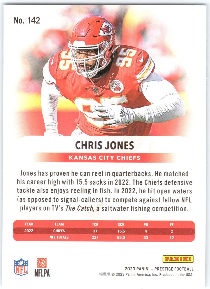 2023 Panini Prestige #142 Chris Jones Xtra Points Diamond