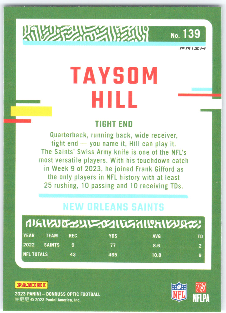 2023 Donruss Optic #139 Taysom Hill