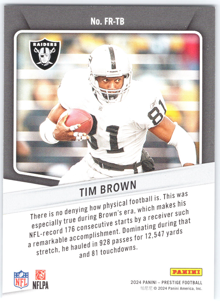 2024 Panini Prestige #FR-TB Tim Brown For the Record