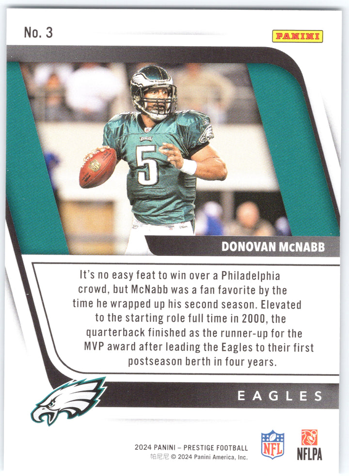 2024 Panini Prestige #3 Donovan McNabb Franchise Favorites