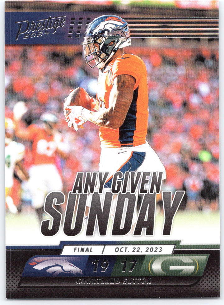 2024 Panini Prestige #AGS-CSN Courtland Sutton Any Given Sunday