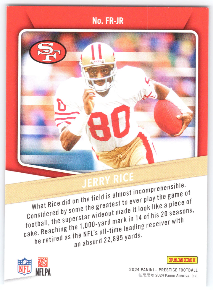 2024 Panini Prestige #FR-JR Jerry Rice For the Record