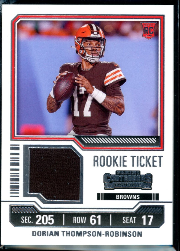 2023 Panini Contenders #TS10 Dorian Thompson-Robinson Rookie Ticket Swatches