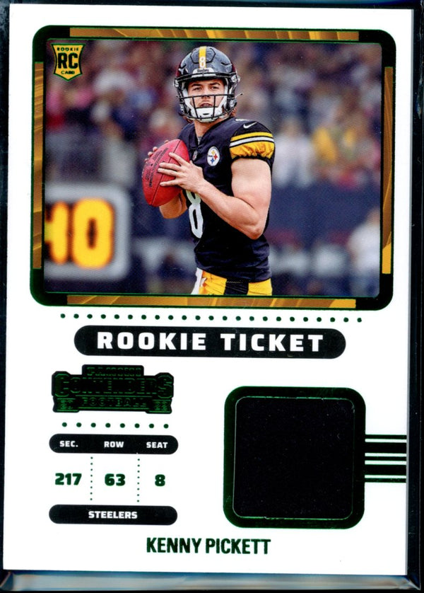 2022 Panini Contenders #RTS-KPI Kenny Pickett Rookie Ticket Swatches