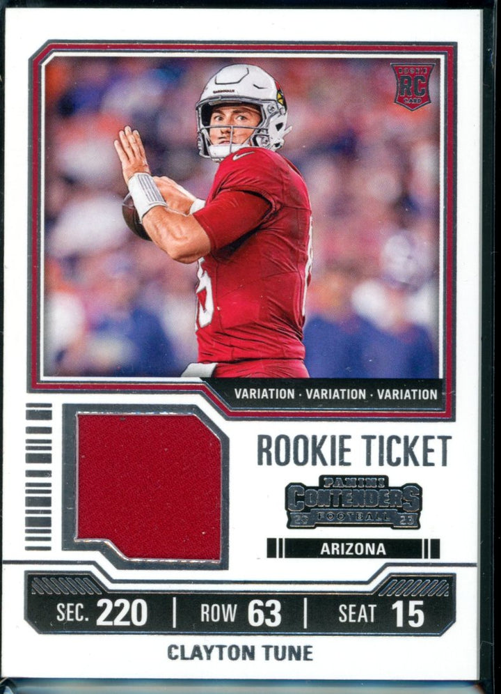 2023 Panini Contenders #TS6V Clayton Tune Rookie Ticket Swatches Variations