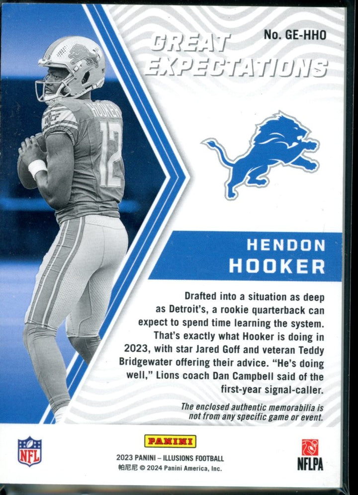 2023 Panini Illusions #GE-HHO Hendon Hooker Great Expectations