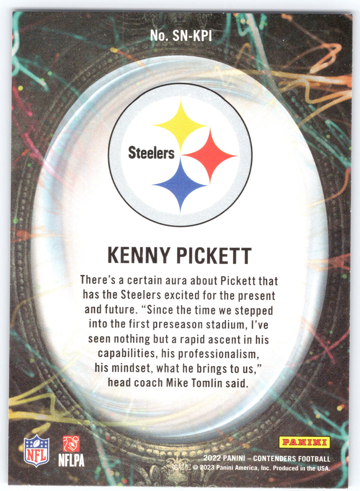 2022 Panini Contenders #SN-KPI Kenny Pickett Supernatural Emerald