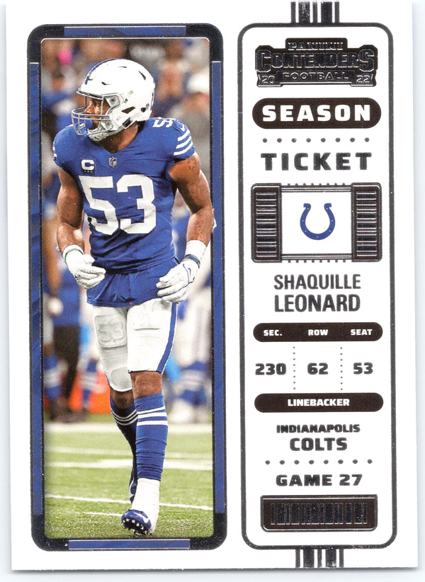 2022 Panini Contenders #46 Shaquille Leonard