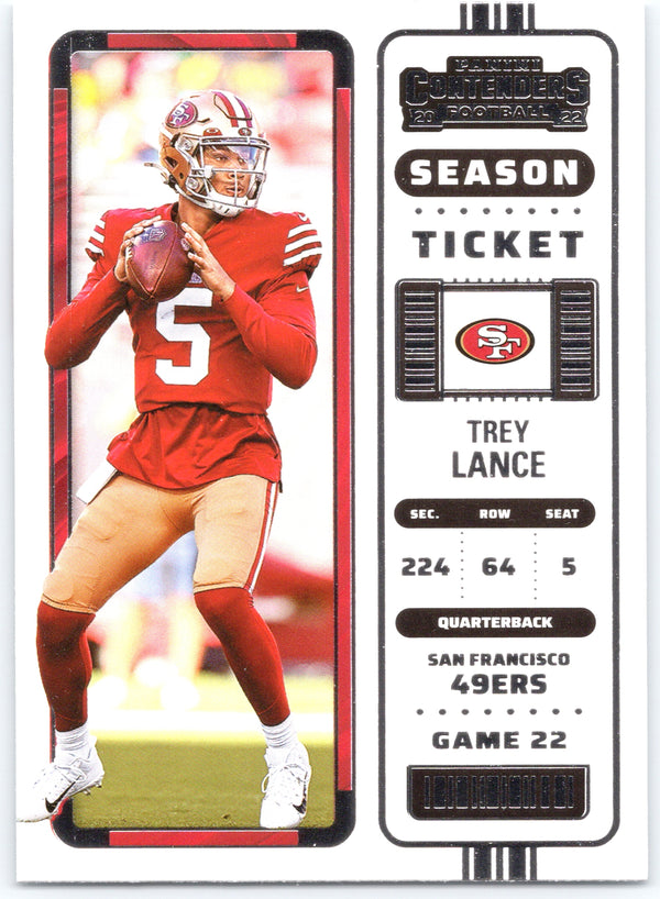 2022 Panini Contenders #82 Trey Lance