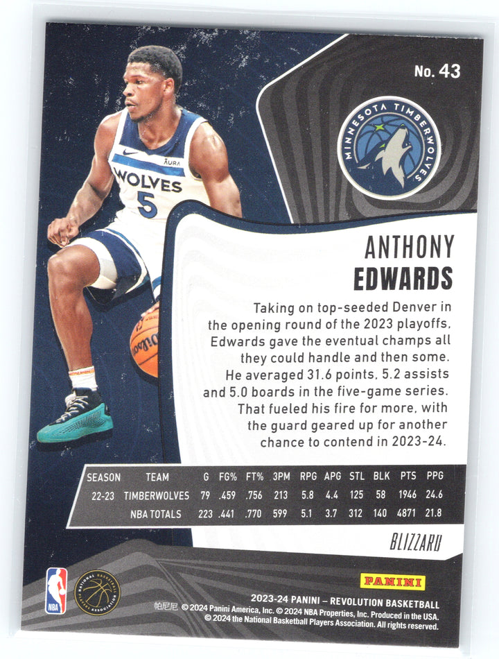 2023-24 Panini Revolution #43 Anthony Edwards Astro