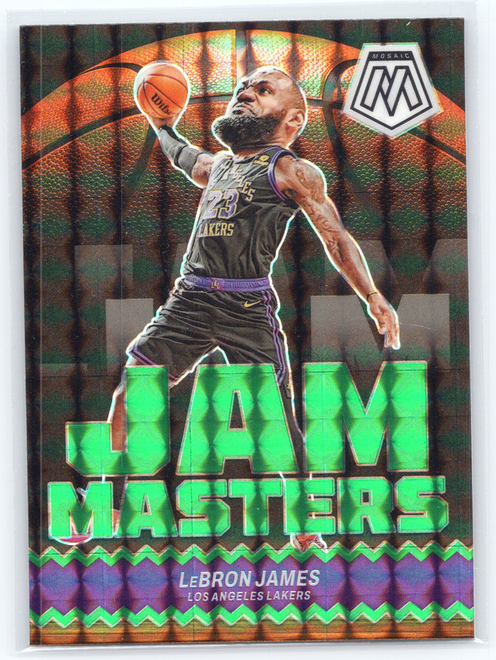 2023-24 Panini Mosaic #14 LeBron James Jam Masters Mosaic Green